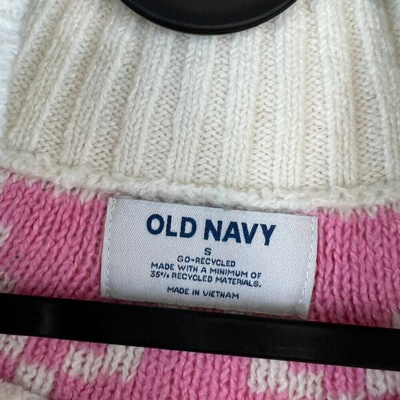 NWT Old Navy Fair Isle Mock Neck Pullover Sweater Size Small Women's White Green - Picture 6 of 6